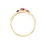 Anello Trilogy Am&eacute;lie Oro Giallo Ametista Cubic Zirconia