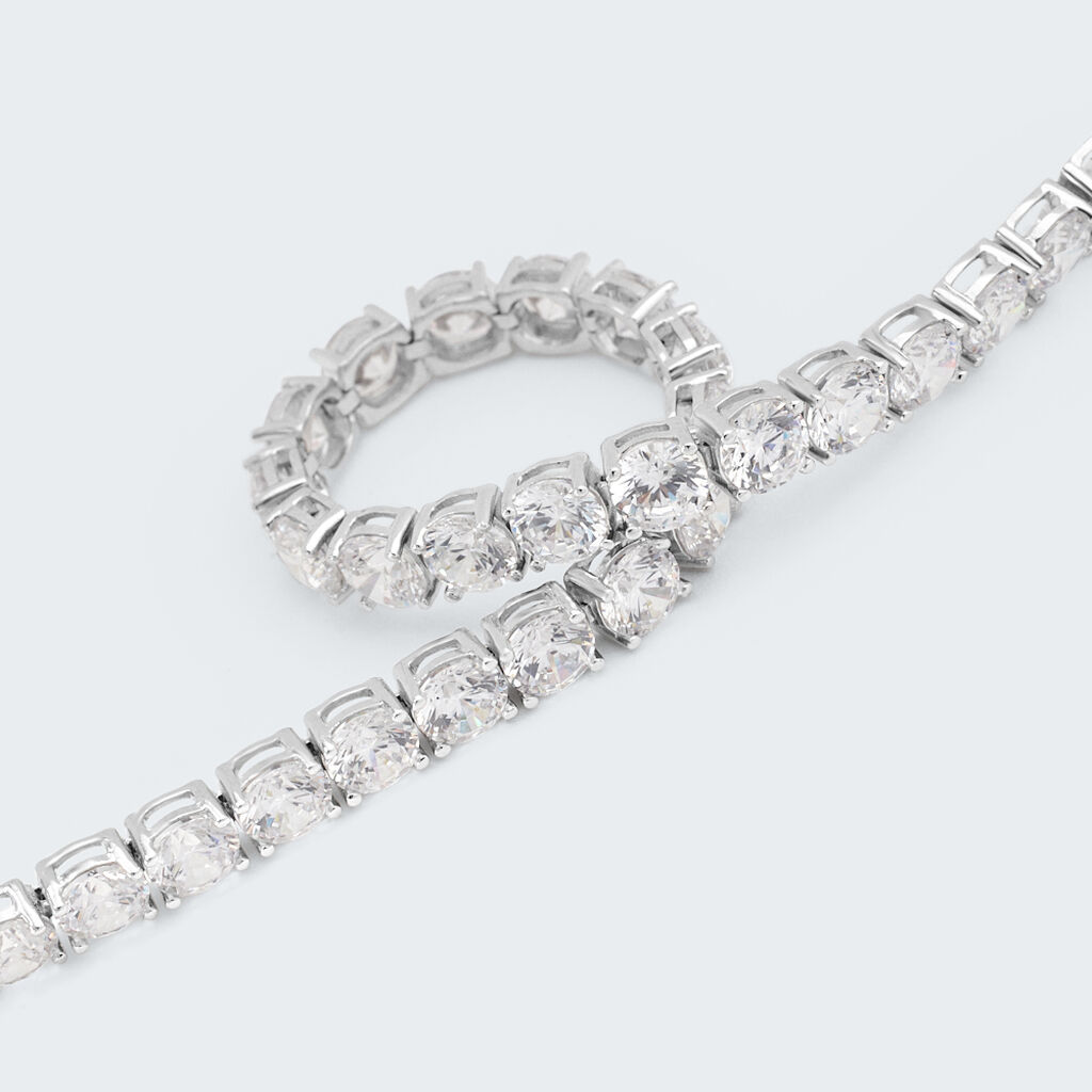 Bracciale Tennis Silver Elegance Argento Rodiato Cubic Zirconia - Bracciali Tennis Donna | Stroili