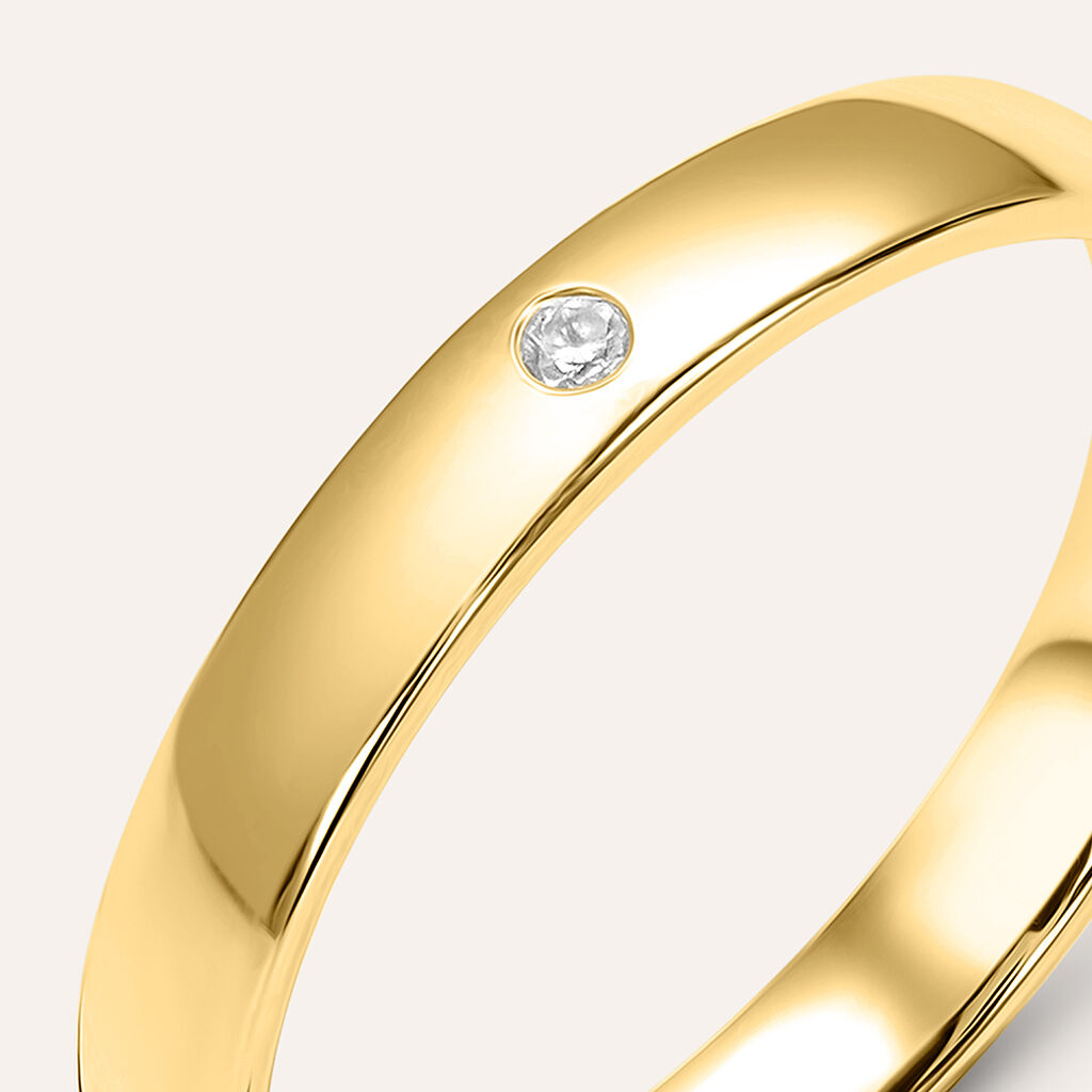 Fede Comoda 3.1 mm Oro Giallo Diamante