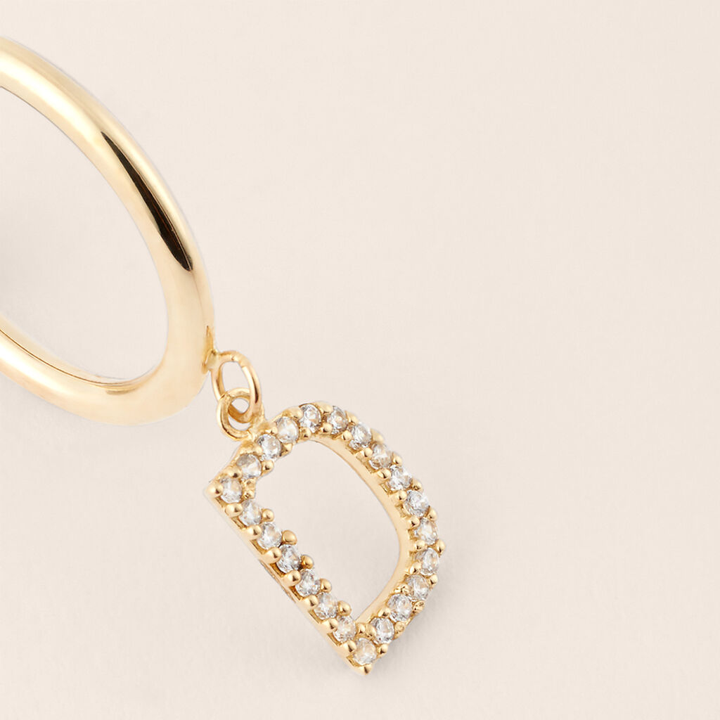 Mono Orecchino A Cerchio Toujours Oro Giallo Cubic Zirconia - Mono Orecchino Donna | Stroili