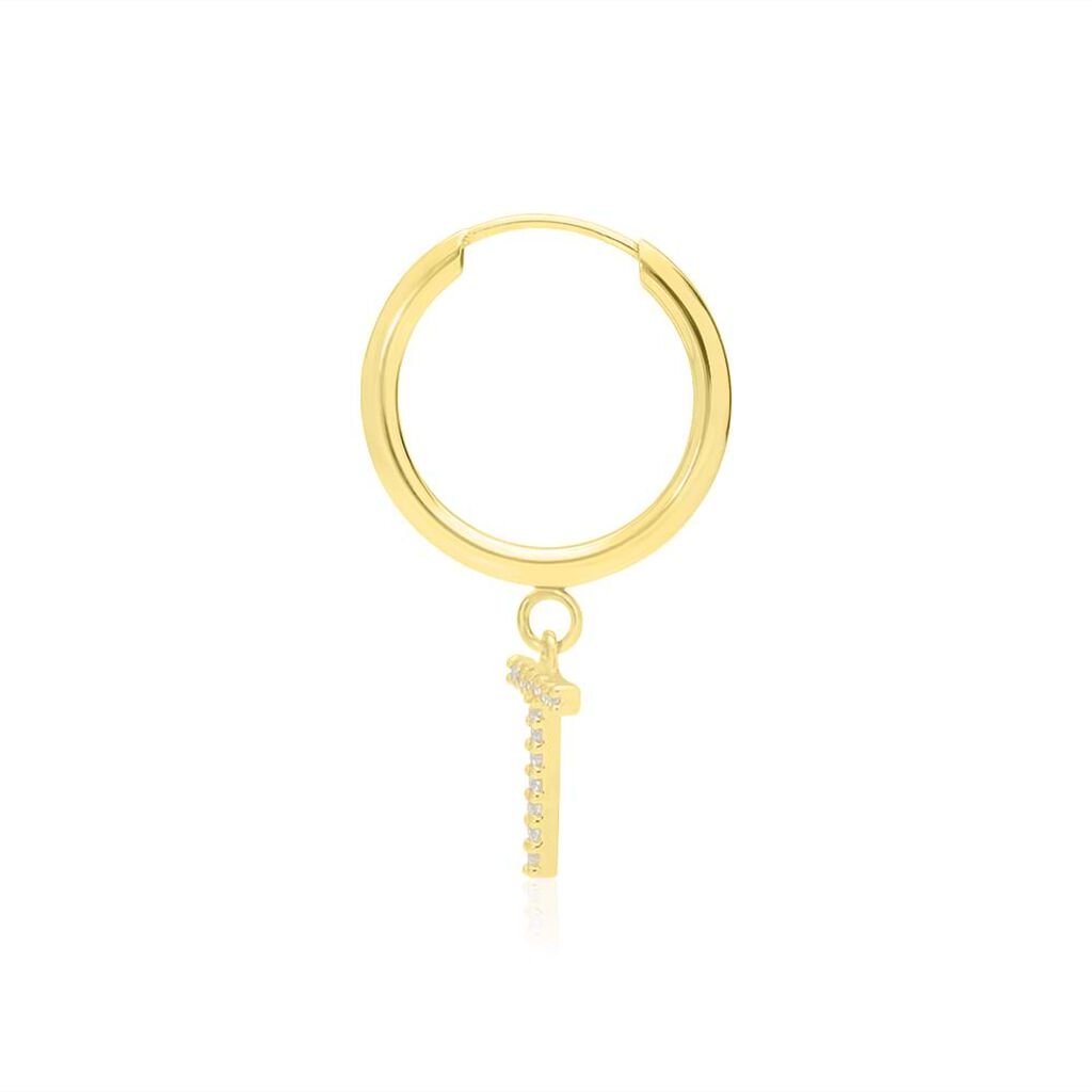 Mono Orecchino A Cerchio Toujours Oro Giallo Cubic Zirconia - Mono Orecchino Donna | Stroili
