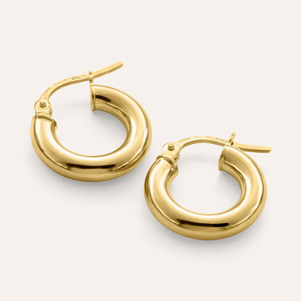 Orecchini A Cerchio Gold Essence Oro Giallo