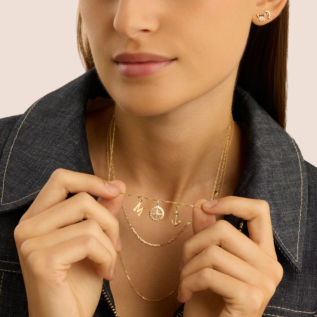 Pendente Po&egrave;me Oro Giallo Cubic Zirconia