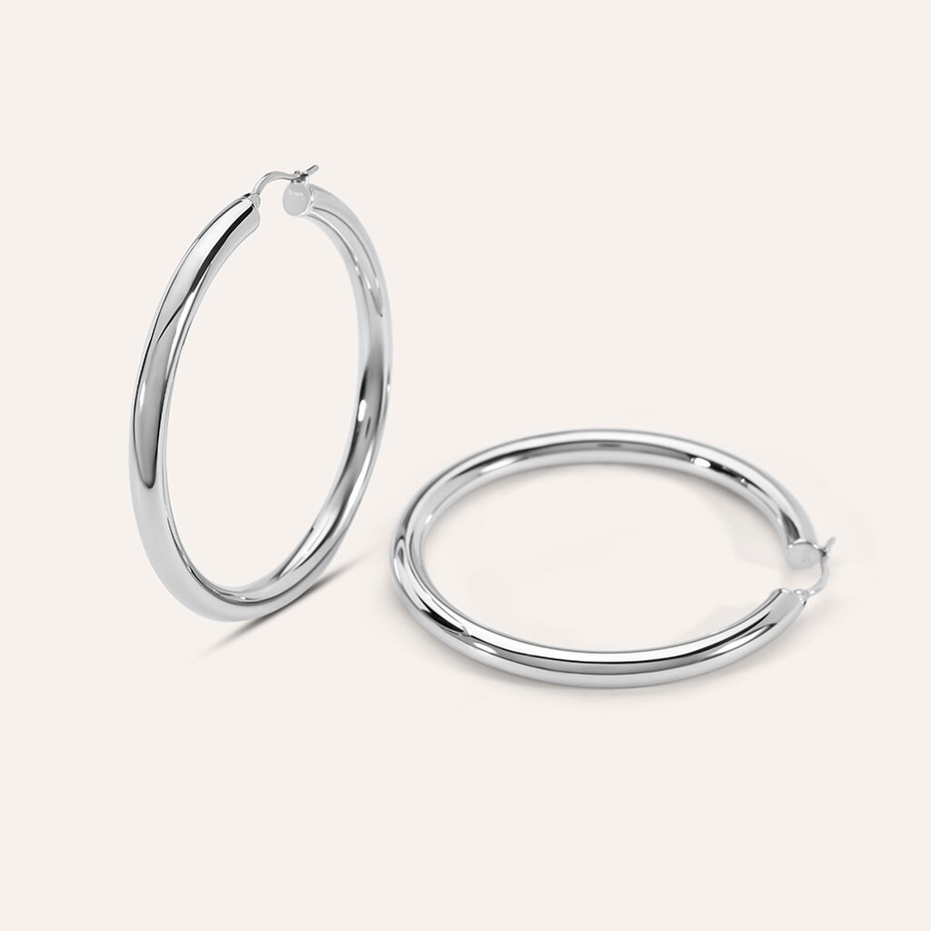 Orecchini A Cerchio Moonlight Acciaio