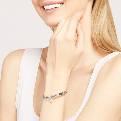 Bangle Lady Message Acciaio Cristallo - Bracciali Rigidi Donna | Stroili