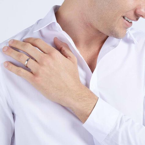 Fede Comoda 4 mm Oro Bianco - Anelli con Incisione Uomo | Stroili