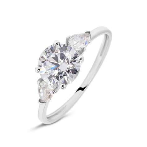 Anello Trilogy Claire Oro Bianco Cubic Zirconia - Anelli con Pietre Donna | Stroili