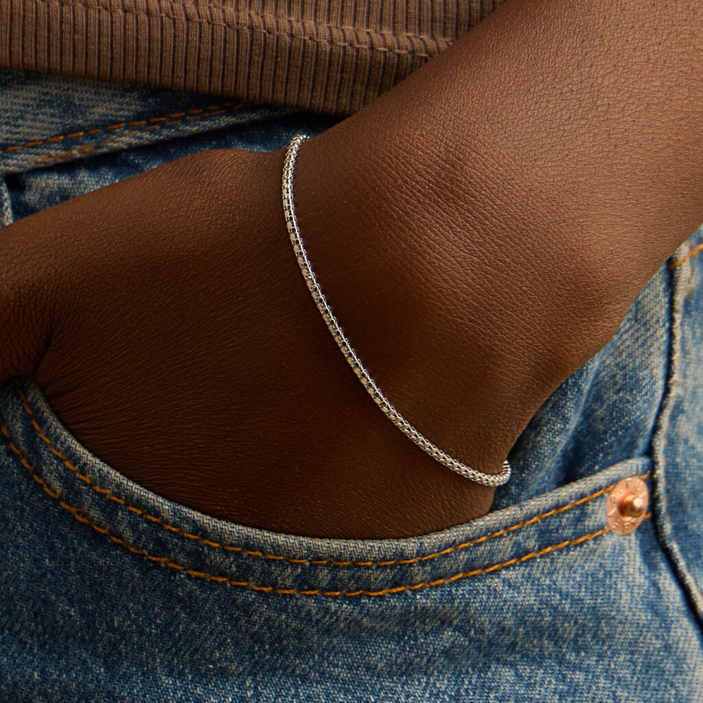 Bracciale Catena Silver Collection Argento Rodiato