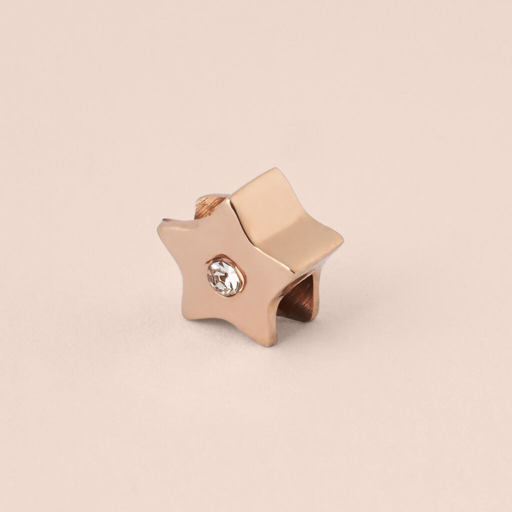 Bead Essential Code Acciaio Rosa Cristallo - Beads Donna | Stroili