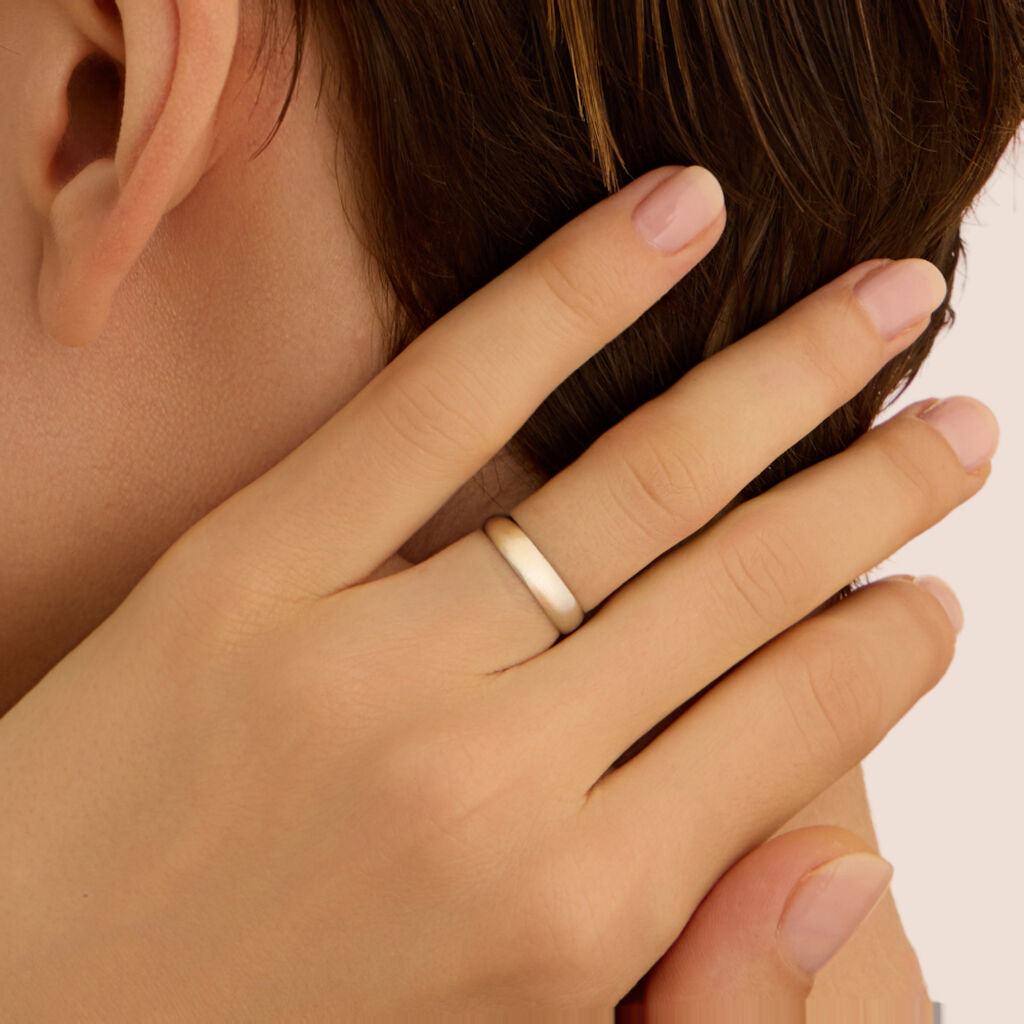 Fede Mantovana Leggera 4 mm Oro Bianco