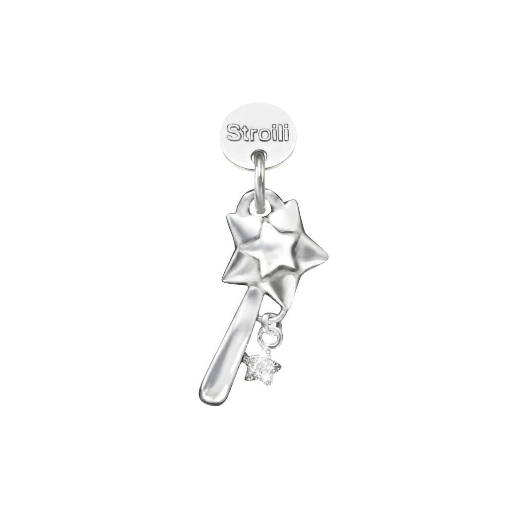 Charm in argento rodiato e glitter - Charms Donna | Stroili