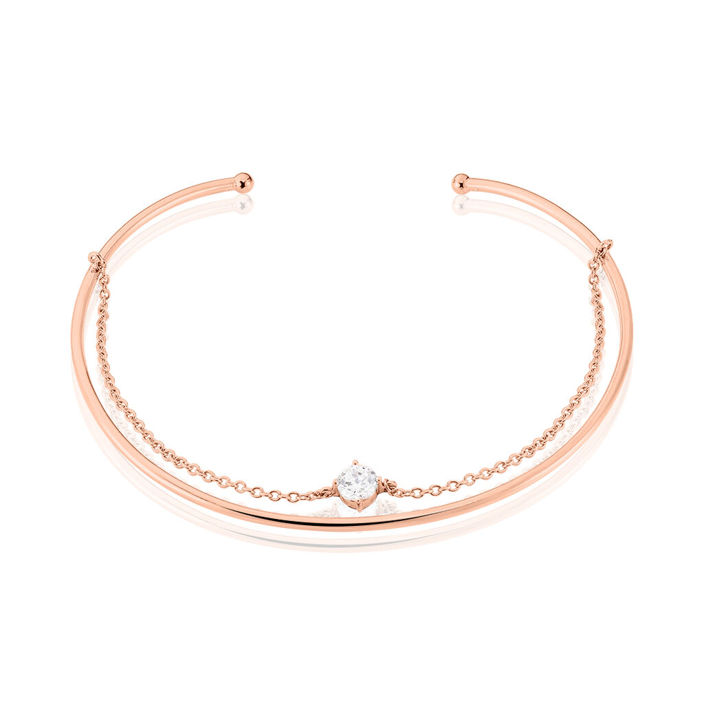 Bangle Silver Elegance Argento Rosa Cubic Zirconia