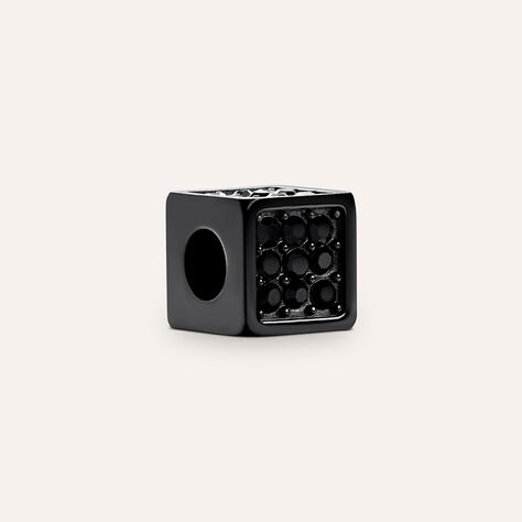 Bead Essential Code Acciaio Nero Cristallo - Beads Uomo | Stroili