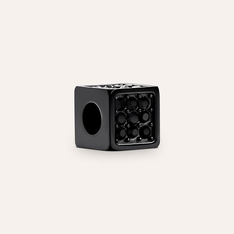 Bead Essential Code Acciaio Nero Cristallo - Beads Uomo | Stroili