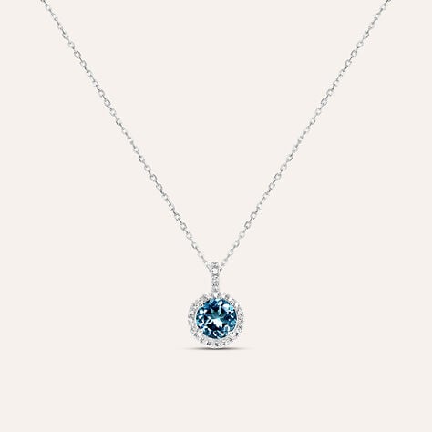 Collana Punto Luce Am&eacute;lie Oro Bianco Topazio Cubic Zirconia - Collane Punto Luce Donna | Stroili