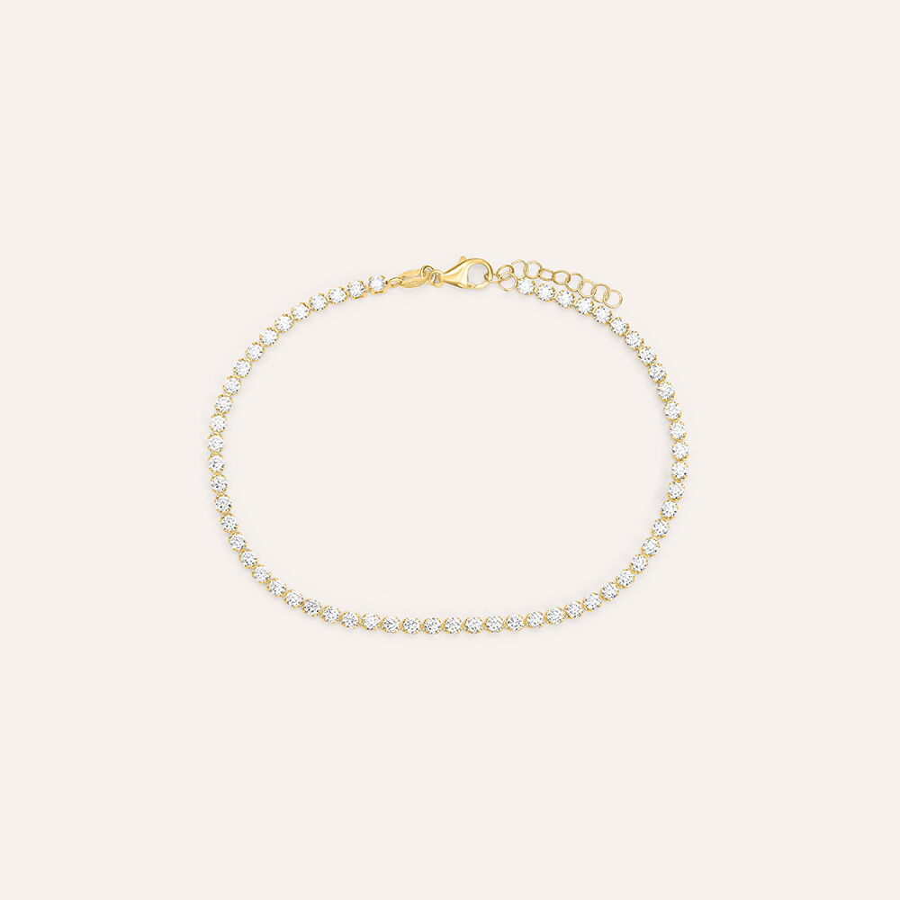 Bracelet Femme STROILI En Acier Inoxydable - Modèle Tennis Avec Cœur Rose, élégant Et Moderne !