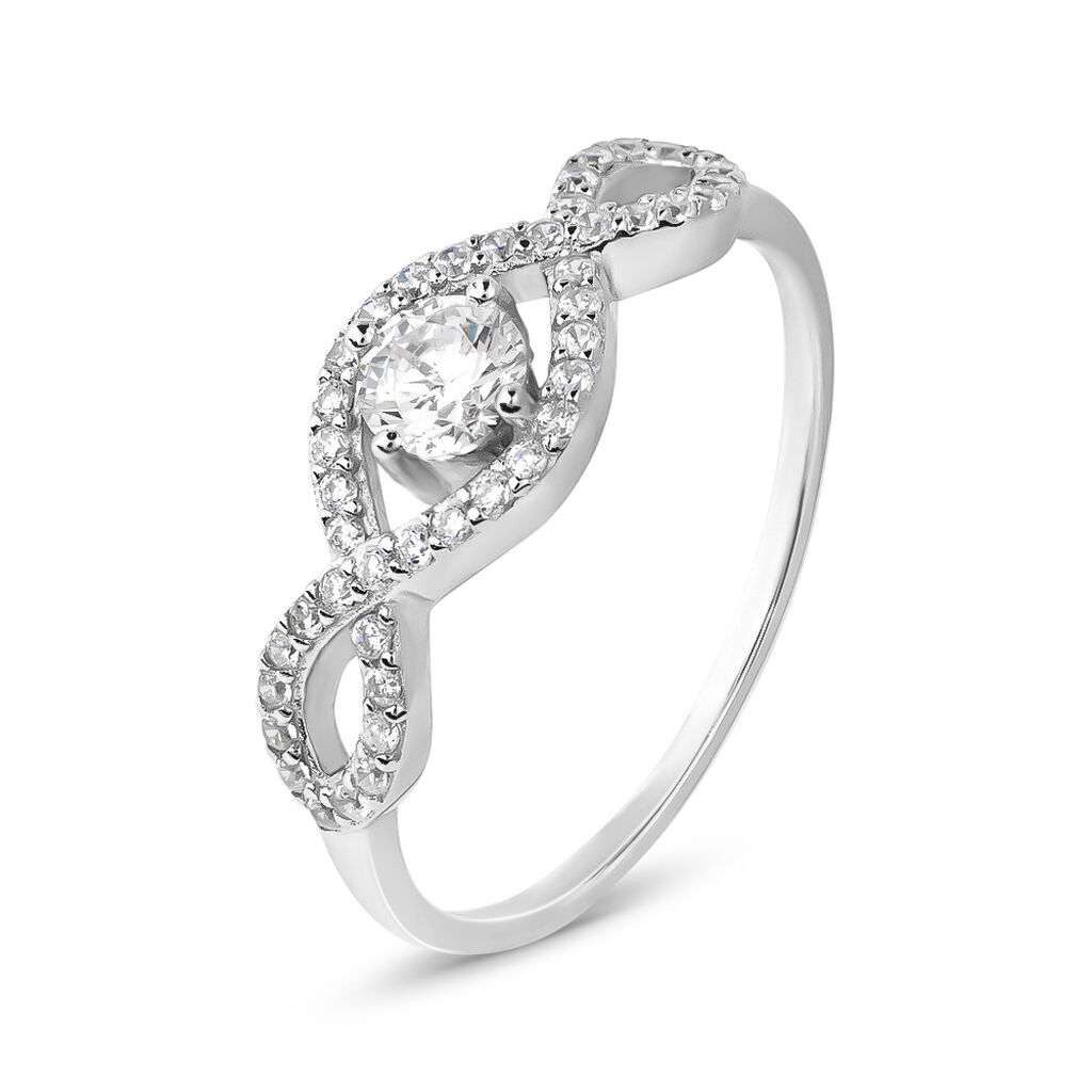 Anello Solitario Silver Elegance Argento Rodiato Cubic Zirconia - Anelli con Pietre Donna | Stroili