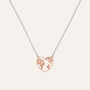 Collana Silver Collection Argento Bicolore Bianco / Rosa