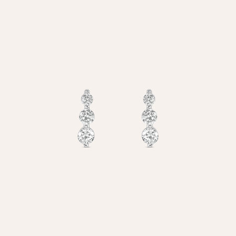 Orecchini Lobo Trilogy Silver Elegance Argento Rodiato Cubic Zirconia - Orecchini a Lobo Donna | Stroili