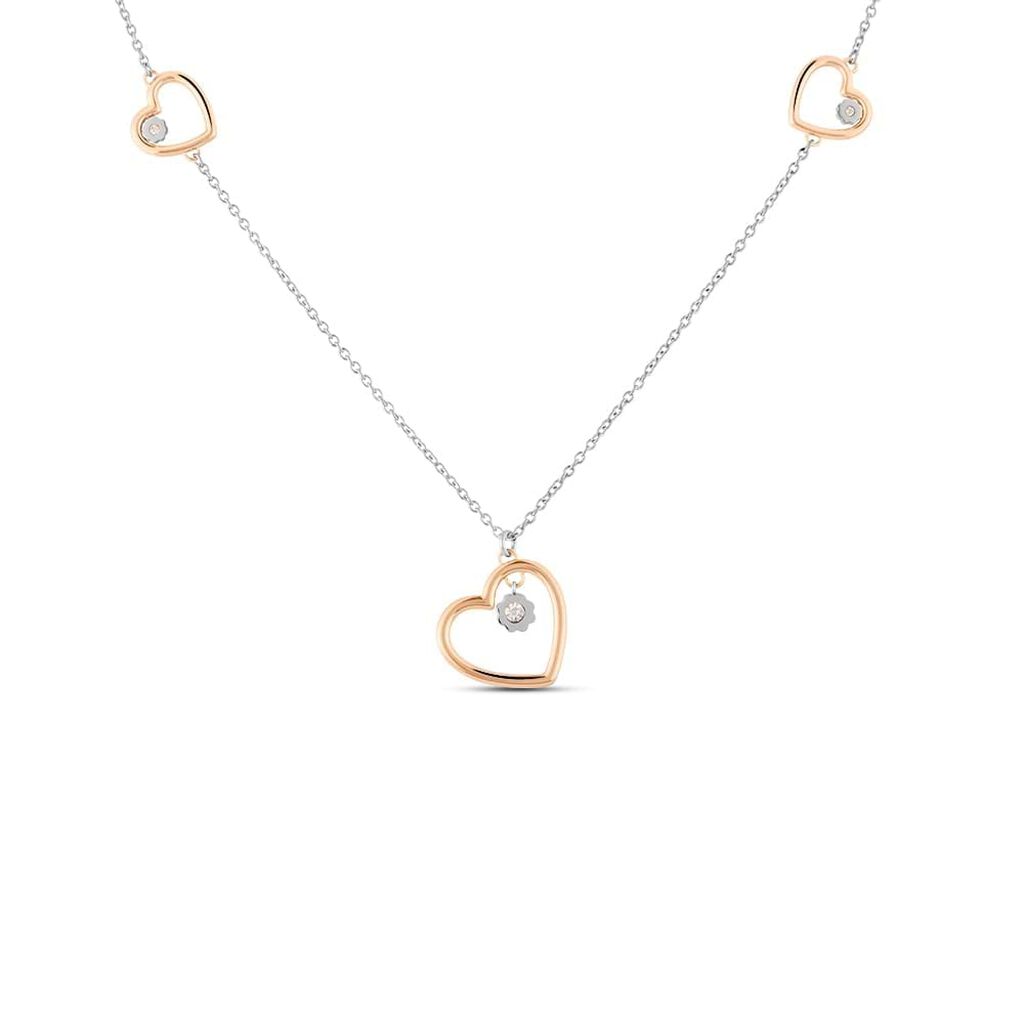 Collana Lady Chic Acciaio Bicolore Bianco / Rosa Cristallo - Collane Donna | Stroili