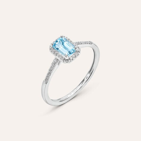 Anello Solitario Amélie Oro Bianco Topazio Cubic Zirconia - Anelli con Pietre Donna | Stroili