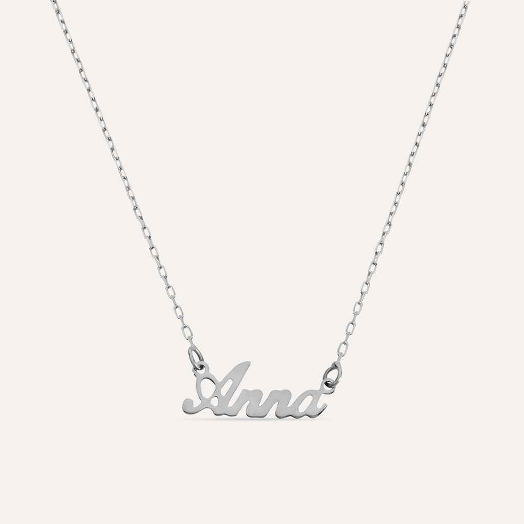 Collana Anna Gold Names Oro Bianco