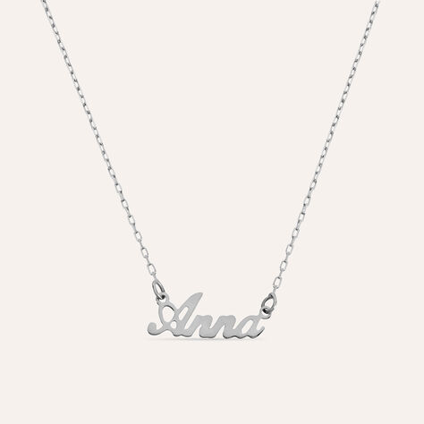 Collana Anna Gold Names Oro Bianco - Collane Unisex | Stroili