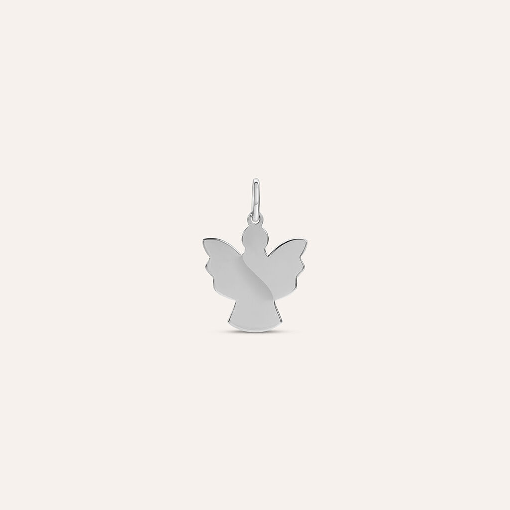 Pendente Holy Oro Bianco - Ciondoli con Incisione Unisex | Stroili