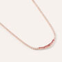 Collana Tennis Romantic Shine Metallo Rosa Cristallo