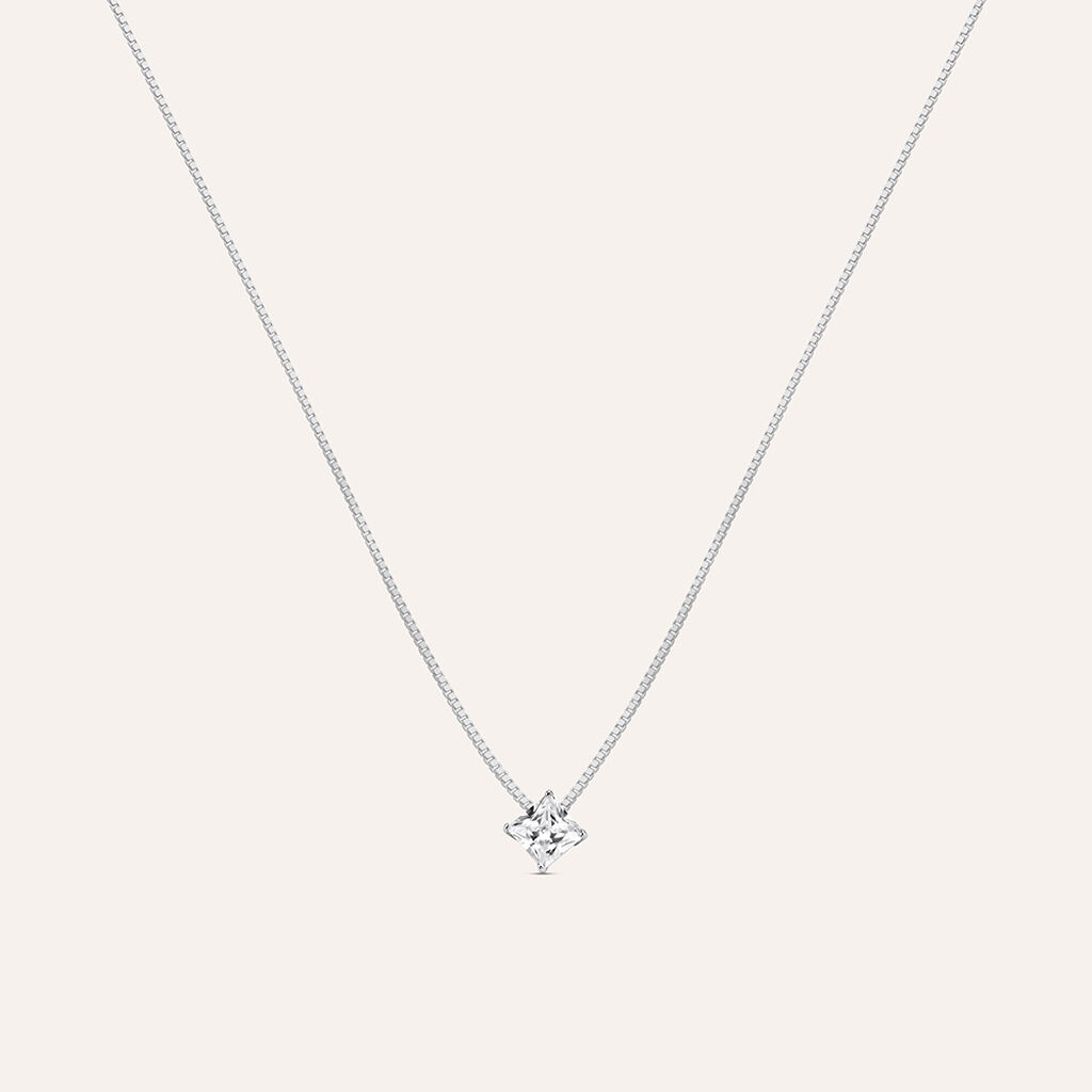 Collana Punto Luce Silver Elegance Argento Bianco Cubic Zirconia