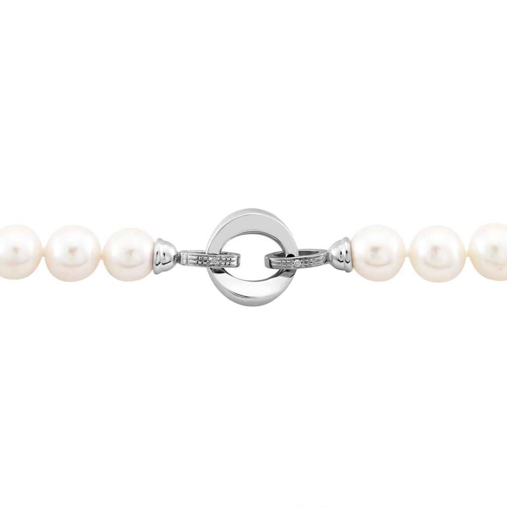 Collana Gold Pearls Oro Bianco Perla D'Acqua Dolce Diamante - Collane Donna | Stroili