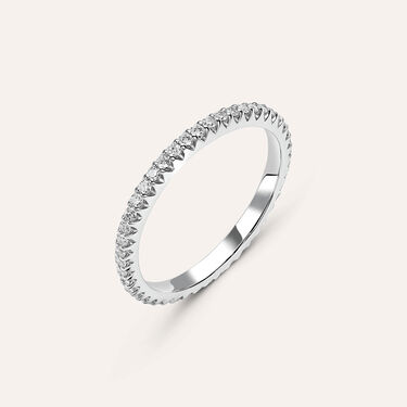 Fede Classica Eternity 2 mm Oro Bianco Diamante