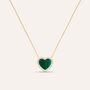 Collana Beverly Oro Giallo Malachite Cubic Zirconia