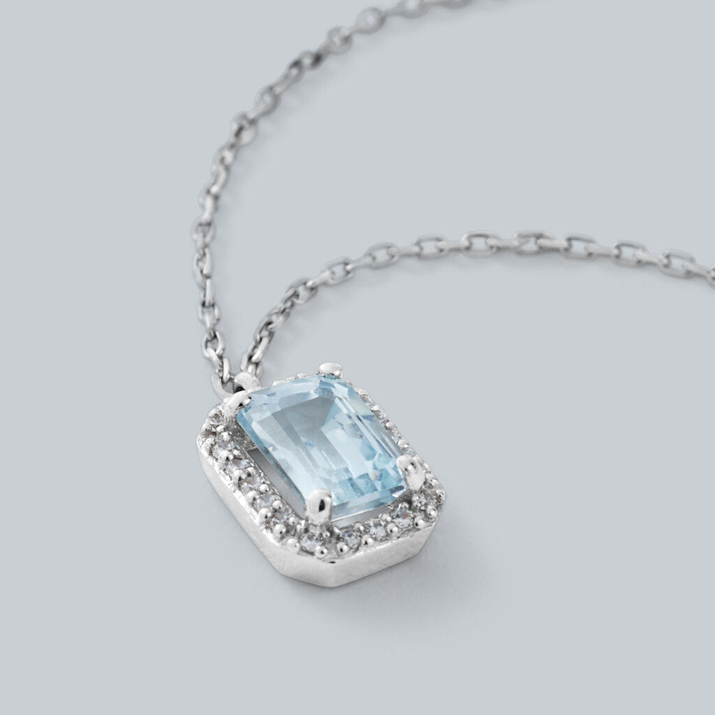 Collana Amélie Oro Bianco Topazio Cubic Zirconia - Collane Donna | Stroili