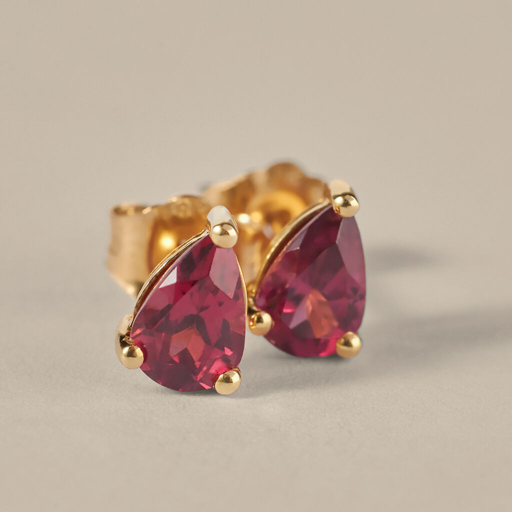 Orecchini Lobo Punto Luce Jasmine Oro Giallo Rodolite - Orecchini a Lobo Donna | Stroili