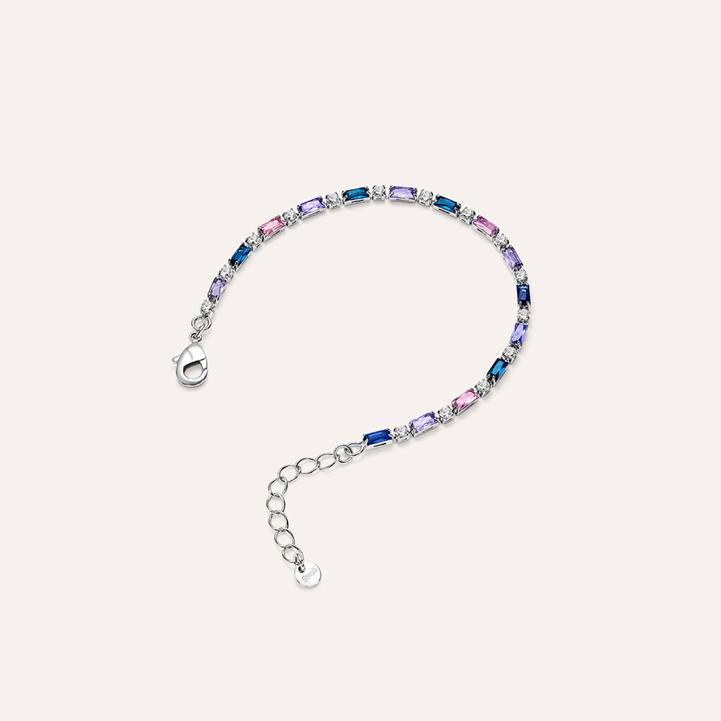 Bracciale Tennis Romantic Shine Ottone Bianco Cristallo - Bracciali Tennis Donna | Stroili
