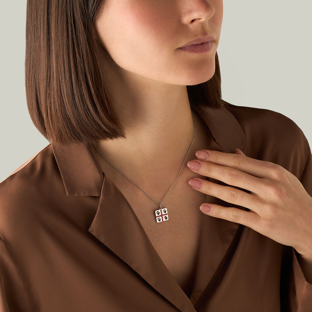 Pendente Saluti&Baci Bandiera Serdegna Love Beats Argento Rodiato - Ciondoli Donna | Stroili