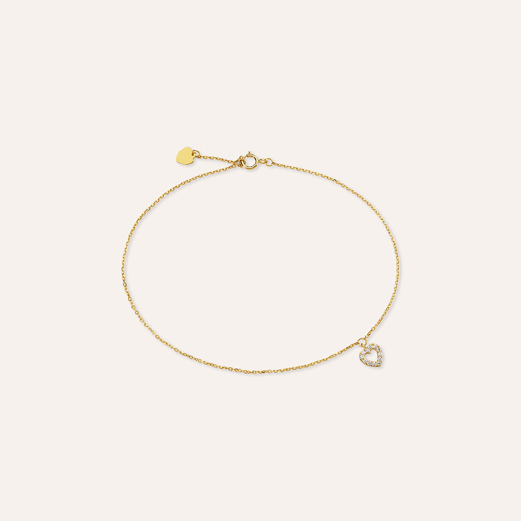 Cavigliera Beverly Oro Giallo Cubic Zirconia