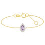 Bracciale Amélie Oro Giallo Ametista Cubic Zirconia