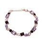 Bracciale Violet Ottone Rosa Cristallo