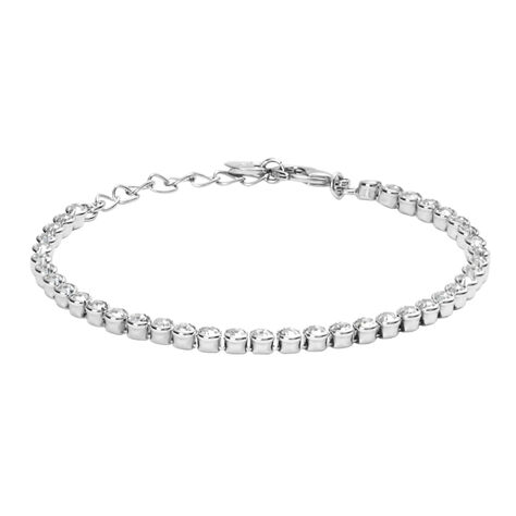 Bracciale Tennis Romantic Shine Metallo Cristallo - Bracciali Tennis Donna | Stroili