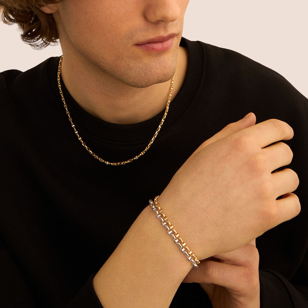 Bracciale Catena Oro Uomo Oro Giallo