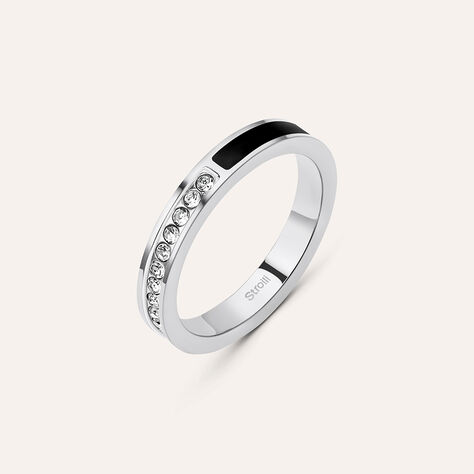 Anello Semi-eternity Lady Sweet Acciaio Cristallo - Anelli con Pietre Donna | Stroili