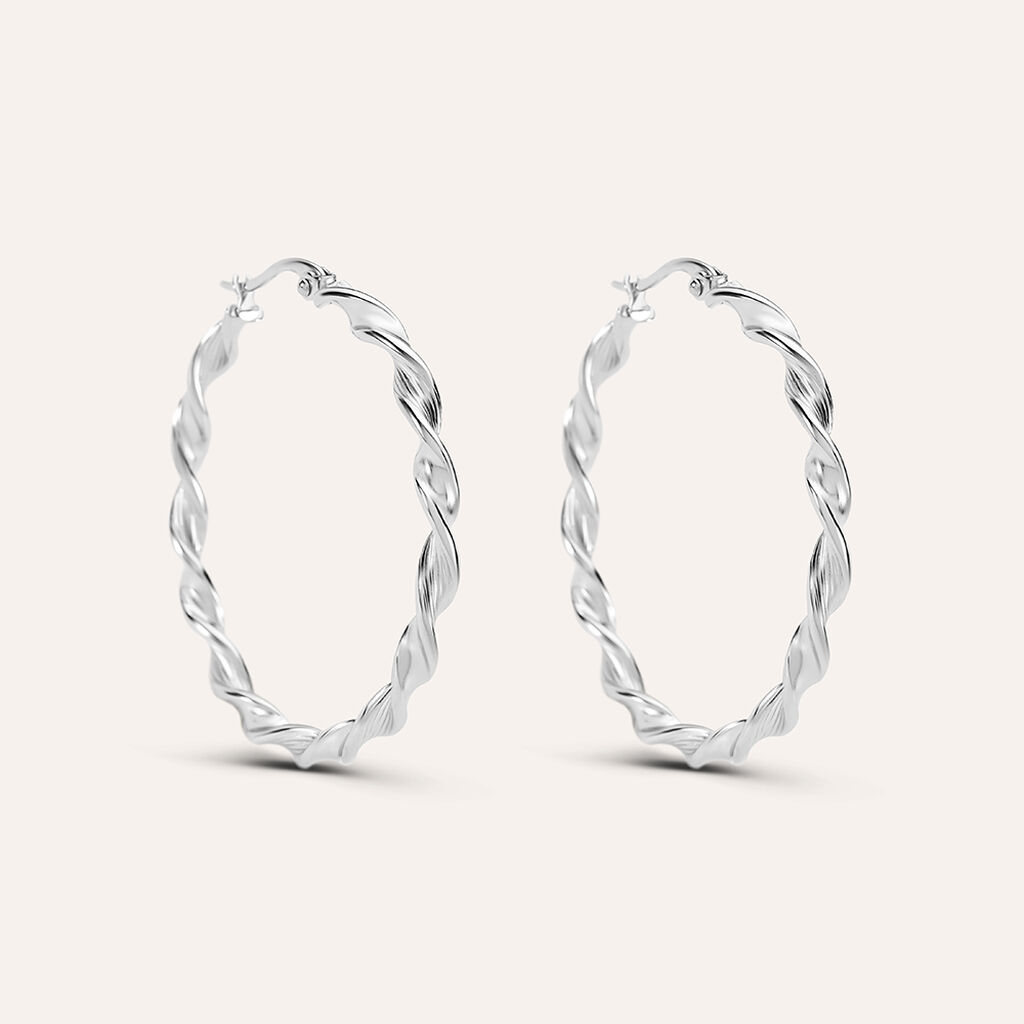 Orecchini A Cerchio Moonlight Acciaio
