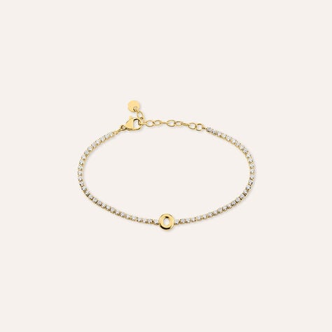 Bracciale Tennis Aura Acciaio Dorato Cubic Zirconia - Bracciali Tennis Donna | Stroili