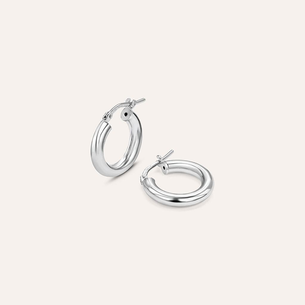 Orecchini A Cerchio Silver Collection Argento Rodiato - Orecchini a Cerchio Donna | Stroili