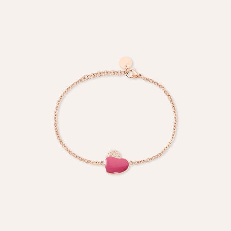 Bracciale Lady Sweet Acciaio Rosa Cristallo - Bracciali con Incisione Donna | Stroili