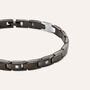 Bracciale Man Code Acciaio Nero Cubic Zirconia