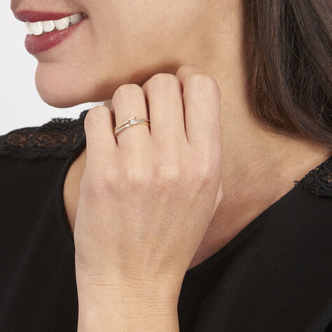 Anello Solitario Grace Oro Tricolore Diamante - Anelli con Pietre Donna | Stroili