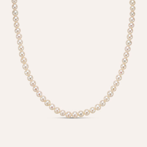 Collana Gold Pearls Oro Bianco Perla D'Acqua Dolce Diamante - Collane Donna | Stroili